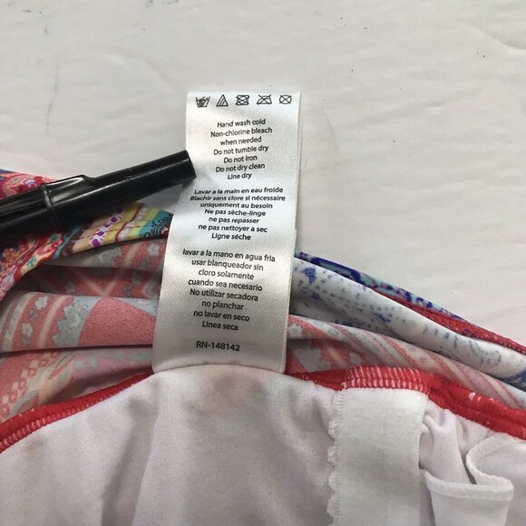 NWT Sun & Sea Size Large Halter One Piece Bathing Swimming Suit Boho Multi-Color - Picture 6 of 7